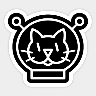 Space Cat Icon (white) Sticker